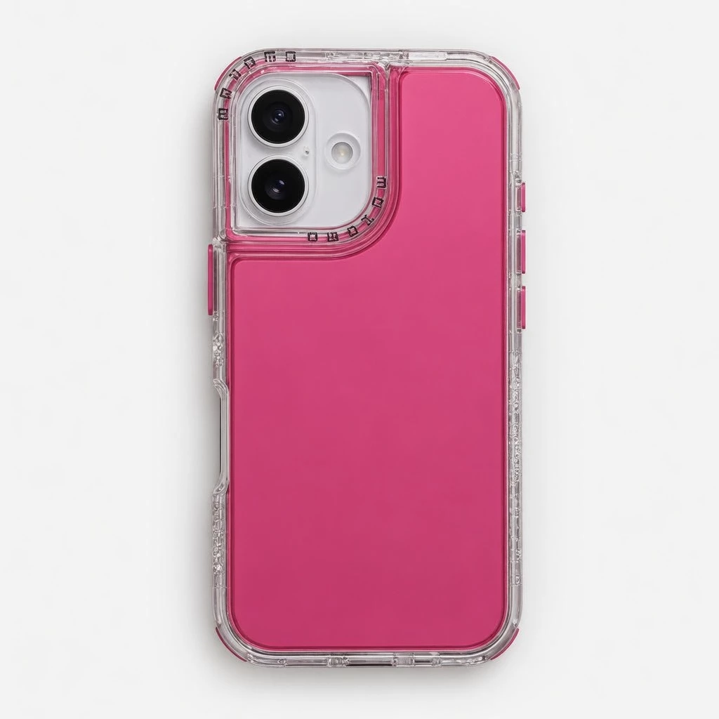 Carcasa Space 2 en 1 iPhone 16 Fucsia Carcasa vista 2