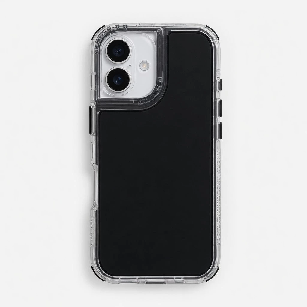 Carcasa Space 2 en 1 iPhone 16 Negro Carcasa vista 2
